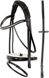 Anky Trensenzaum ATH22002 aus Leder Schwarz/Weiß Cob – Bild 1 von 1