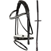 Produktbild von Anky Trensenzaum ATH22002 aus Leder Schwarz/Weiß Cob
