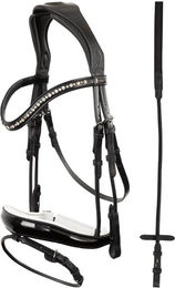 Anky Trensenzaum Comfort Fit Full aus Leder Schwarz/Weiß – Bild 1 von 1