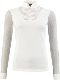 Produktbild von Anky Turnierpolo mit langen Ärmeln für Damen in Weiß Größe XS