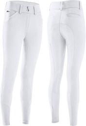 Produktbild von Anna Scarpati Saix Reithose Damen Fullgrip Hochbund Weiß Polyamid Größe 36