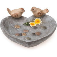 Produktbild von Annastore Vogeltränke aus Porzellan in Herzform in Grau