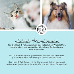 Annimally Haut & Fell Pulver für Hunde und Katzen mit Bierhefe, Biotin und Zink 120 g - 120 g – Bild 1 von 4