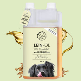 Annimally Leinöl für Hunde, Katzen und Pferde, kaltgepresst, vegan, 500ml - 500 ml – Bild 1 von 5