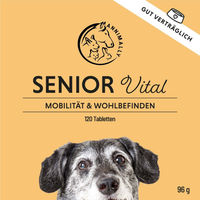 Produktbild von Annimally Senior Vital Gelenktabletten für Hunde mit MSM, Ingwer und Weihrauch 120 Stück