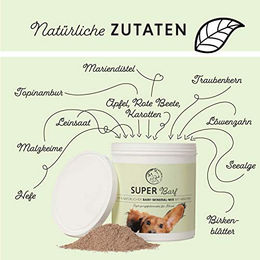 Annimally Super Barf Vitamin und Mineralstoff Pulver für Hunde ohne tierisches Protein - 500 g – Bild 1 von 3