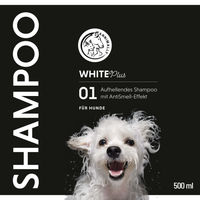Produktbild von Annimally White Plus Hundeshampoo für weißes Fell mit Kokosöl und Zuckertensid 500 ml