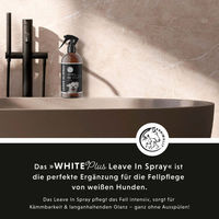 Produktbild von Annimally White Plus Leave-In Spray Glanzspray mit Anti-Gelb Effekt für weiße Hunde 500 ml