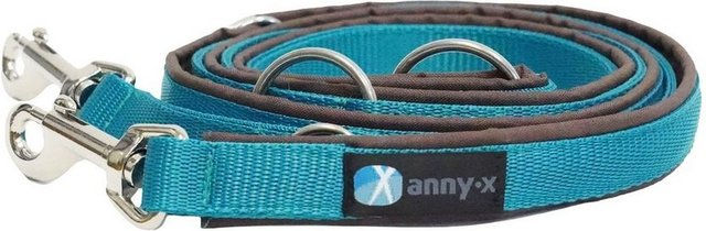 Anny-X Classic Bolt Fun Führleine aus Nylon in Braun und Türkis 3m - 3 m – Bild 1 von 3