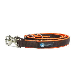 anny-x Führleine Classic Bolt Protect teilgepolstert leuchtorange braun 3m - 3 m – Bild 1 von 2