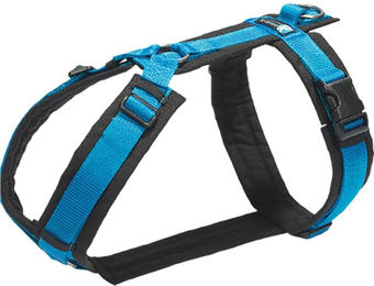 AnnyX Brustgeschirr Fun Hundegeschirr gepolstert Nylon Schwarz-Blau XS – Bild 1 von 12