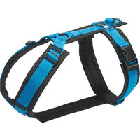 Produktbild von AnnyX Brustgeschirr Fun Hundegeschirr gepolstert Nylon Schwarz-Blau XS