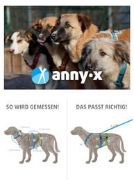 Annyx Brustgeschirr Open Fun für Hunde Braun Cordura Größe S – Bild 1 von 3