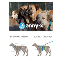 Produktbild von Annyx Brustgeschirr Open Fun für Hunde Braun Cordura Größe S