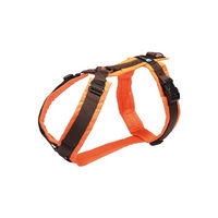 Produktbild von ANNYX Brustgeschirr Protect Sicherheitsgeschirr für Hunde Leuchtorange Braun Größe XS