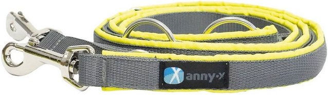 AnnyX Classic Bolt Protect Hundeführleine aus Nylon in Gelb-Grau 3m - 3 m – Bild 1 von 5