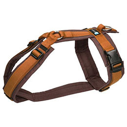 AnnyX Hund Brustgeschirr Fun Braun Bernstein Nylon Grösse XS – Bild 1 von 8