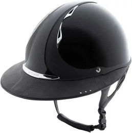 Produktbild von Antarès Eclipse Swarovski Premium Reithelm aus Leder Schwarz Unisex Größe M