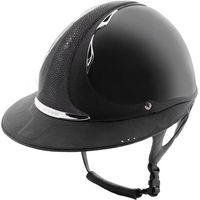 Produktbild von Antarès Eclispe Premium Polo Reithelm aus Leder mit glänzendem Schirm Unisex