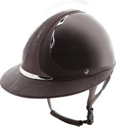 Produktbild von Antarès Polo Reithelm Shagreen Premium Bison Leder Braun Unisex Größe S