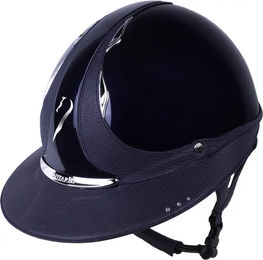 Produktbild von Antarès Premium Reithelm mit Strass Blau Unisex Größe S