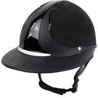 Produktbild von Antarès Reithelm Eclipse Classiq mit Visier aus Leder Schwarz Unisex Größe S
