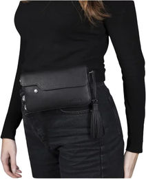 Produktbild von Antarès Rio Horizontale Clutch aus Leder für Damen in Schwarz 20x11x2 cm