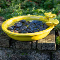 Produktbild von Antikas Bienentränke Insektenbad aus Keramik Gelb 29 x 8 cm