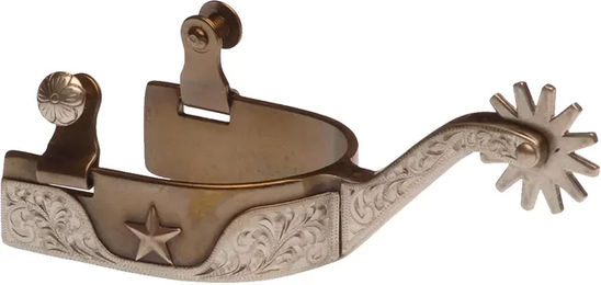 Produktbild von Antiker Westernreitsporn aus Edelstahl von Pool's in Braun und Silber