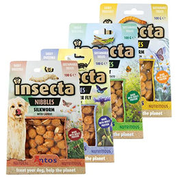 Antos Insecta Nibbles Hundesnacks mit Insektenprotein Set aus 4 Sorten Hypoallergen Sensitive 4 x 100g - 4 x 100 g – Bild 1 von 3