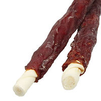 Produktbild von Antos Kauknochen für mittelgroße bis sehr große Hunde Kaustangen mit Ente aus Büffelhaut mit hohem Fleischanteil 130g - 2 x 65 g