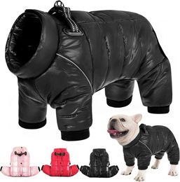 AOFITEE Wasserdichter Hundemantel mit Fleece für kleine und mittlere Hunde in Schwarz – Bild 1 von 5