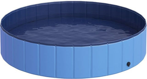 Aosom Hundepool Planschbecken Blau Ø140 x H30 cm wasserdicht – Bild 1 von 7