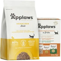 Produktbild von Applaws Adult Mischfütterungs-Set Huhn 2kg und 12x70g Multipack für Katzen - 12 x 70 g