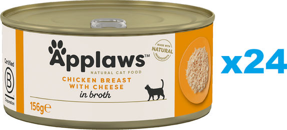 Produktbild von Applaws Applaws Katzenfutter Adult Hähnchenbrust mit Käse in Brühe 24x 156 g - 24 x 156 g