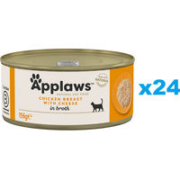 Produktbild von Applaws Applaws Katzenfutter Adult Hähnchenbrust mit Käse in Brühe 24x 156 g - 24 x 156 g