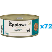 Produktbild von Applaws Applaws Katzenfutter Adult Meeresfisch in Brühe 72x156 g - 72 x 156 g