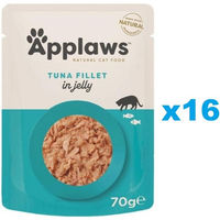 Produktbild von Applaws Bio Katzen Nassfutter Adult Thunfischfilet in Gelee 16x 70 g - 16 x 70 g