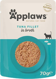 Applaws Cat Natural Katzenfutter Thunfischfilet in Brühe für Adult 12 x 70 g - 12 x 70 g – Bild 1 von 2