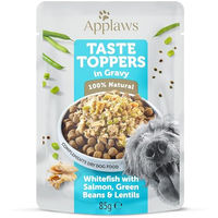 Produktbild von Applaws Dog Taste Toppers Hundeweiche Weißfisch mit Lachs in Sauce ohne Zusatzstoffe 12 x 85 g - 85 g