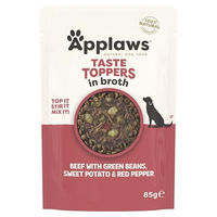 Produktbild von Applaws Dog Taste Toppers Nasssnack Rind mit grünen Bohnen in Brühe 85 g - 85 g