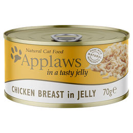 Applaws Huhn Stückchen in Gelee Nassfutter für erwachsene Katzen 24 x 70 g Dose mit hohem Fleischanteil - 24 x 70 g – Bild 1 von 11