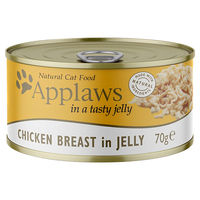 Produktbild von Applaws Huhn Stückchen in Gelee Nassfutter für erwachsene Katzen 24 x 70 g Dose mit hohem Fleischanteil - 24 x 70 g