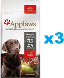 Applaws Hundefutter Huhn für ausgewachsene große Rassen getreidefrei und glutenfrei 6 kg (3x 2 kg) - 3 x 2 kg – Bild 1 von 4