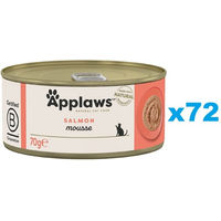 Produktbild von Applaws Katzen Mousse Adult Lachs und Thunfisch getreidefrei glutenfrei 72x 70 g - 72 x 70 g