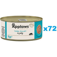 Produktbild von Applaws Katzen Nassfutter Adult Thunfisch in Gelee 72x 70g - 72 x 70 g