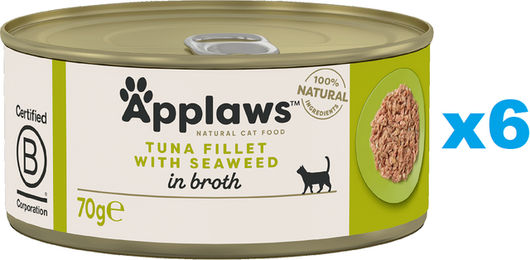 Applaws Katzen Nassfutter Adult Thunfisch in Suppe 6x 70 g glutenfrei - 24 x 70 g – Bild 1 von 4