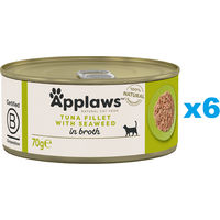 Produktbild von Applaws Katzen Nassfutter Adult Thunfisch in Suppe 6x 70 g glutenfrei - 24 x 70 g