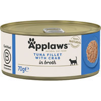 Produktbild von Applaws Katzen Nassfutter Adult Thunfisch mit hohem Fleischanteil Stückchen in Sauce 6 x 70 g - 6 x 70 g