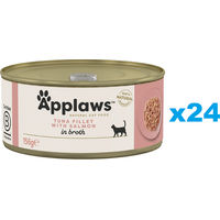 Produktbild von Applaws Katzen Nassfutter Adult Thunfisch mit Lachs in Sauce 24x 156 g mit hohem Fleischanteil - 24 x 156 g